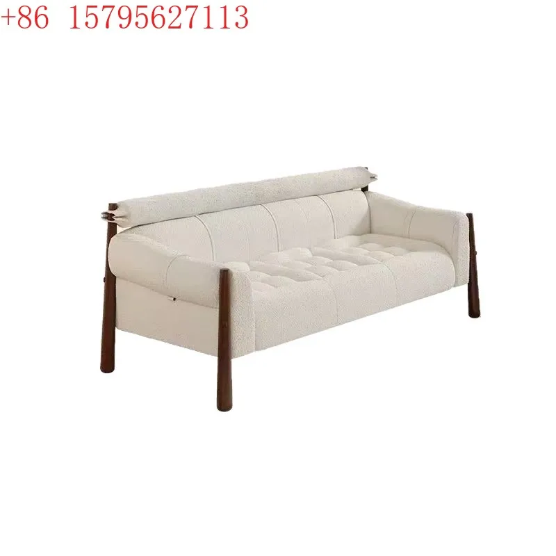 

Прямой тканевый диван-кровать для дома, средний размер, из массива дерева, креативный дизайн, одно-, двух- или трехместный диван-кресло