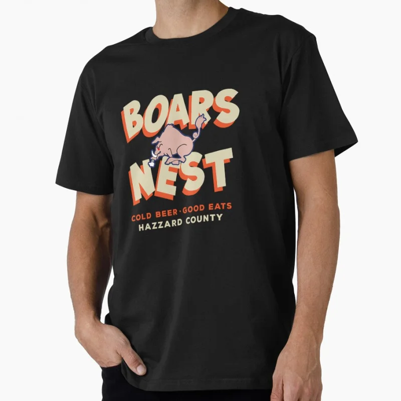

BOARS NESTCold BeerGood 80s Retro movie Gift t shirt The Dukes Of Hazzard Graphic clothes All size Tops 100% cotton print tee