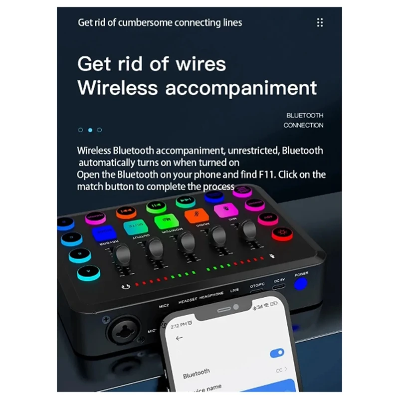 بطاقات صوت F11 لتسجيل الاستوديو ، خلاط الصوت ، الخلاط ، أجهزة الكمبيوتر ، خلاطات الكمبيوتر ، الاستوديو الاحترافي ، ملحقات البث الصوتي
