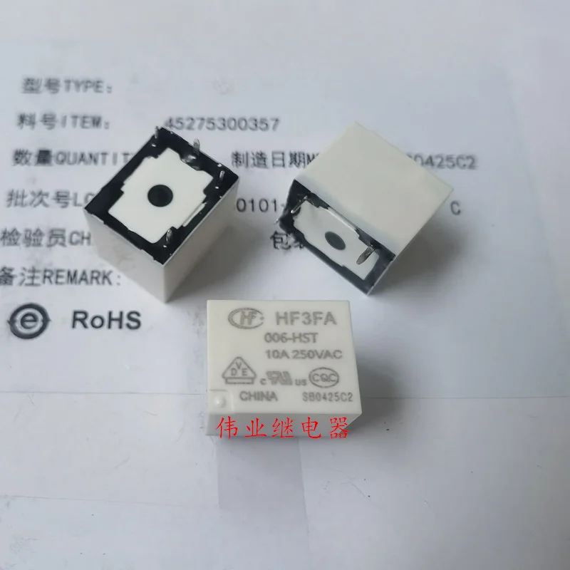 

（Brand New Original）1pcs/lot 100% original genuine relay:HF3FA 006-HST 6VDC 4pins 10A