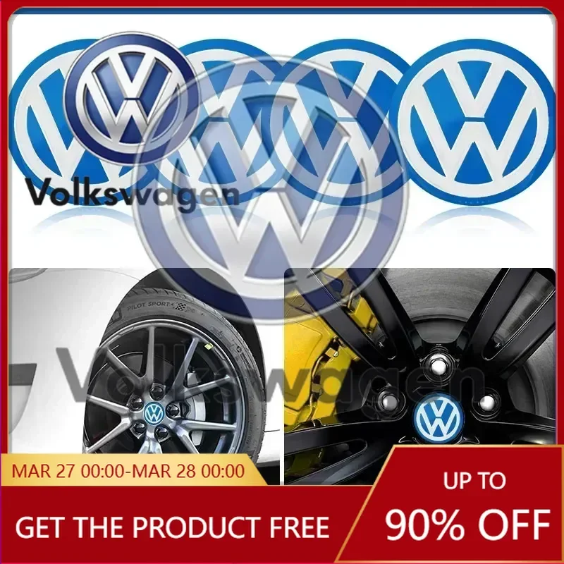 

Emblems 2026 Hot For VOLKSWAGEN VW 4Pcs 56/60MM Car Wheel Center Hub Caps Logo Cover Accessories For Volkswagen Santana GTI Rlin