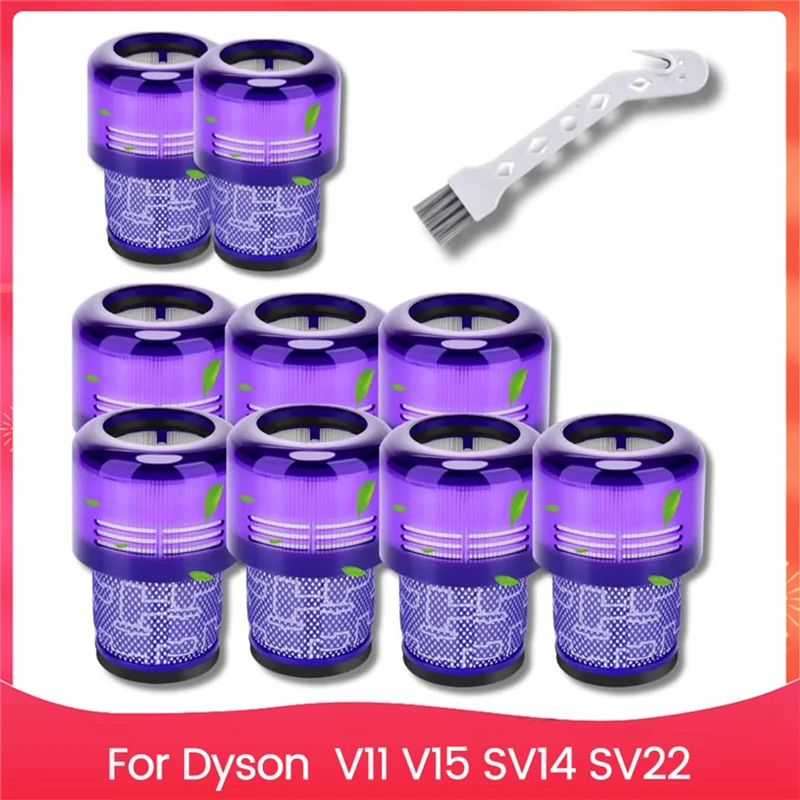 

HLZS-9-Pack Vacuum Filter Replacement For Dyson V11 V15 SV14 SV22 Vacuum Cleaner, Compare To Part No. 970013-02