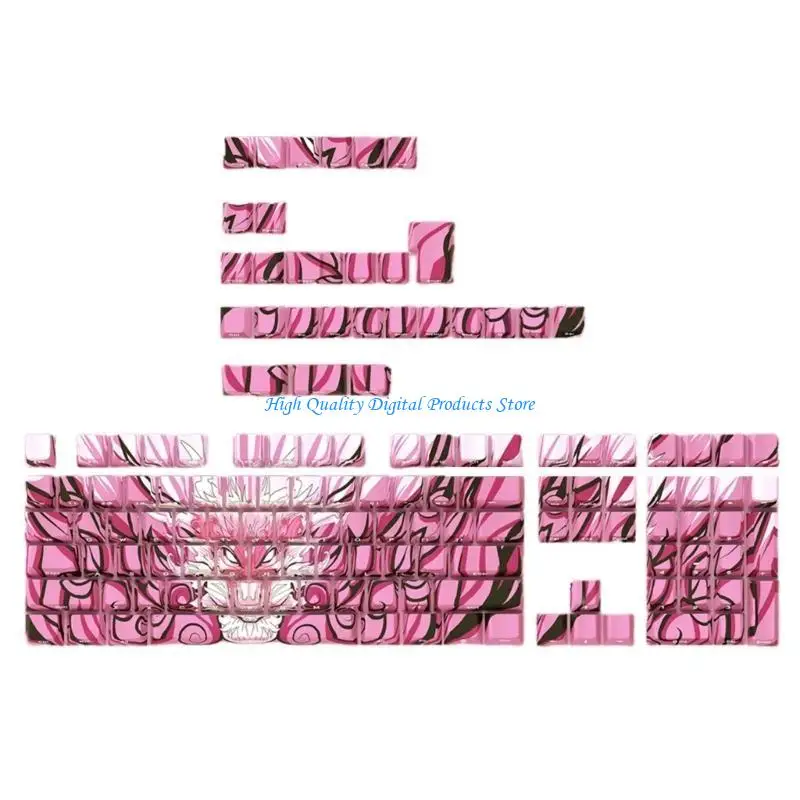 

U2JE Ergonomic 136 PBT CAP -CAP, боковой гравирован с темой дракона для программистов и геймеров Механические клавиатуры