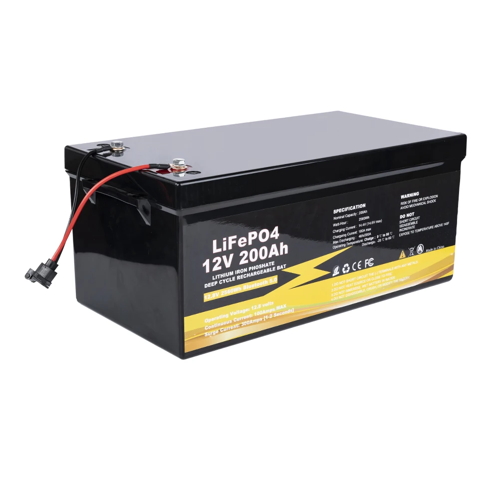 for 12v 100ah 200ah Rechargeable Lifepo4 Deep Cycle 12v 24v Lithium Battery Energy Storage Battery