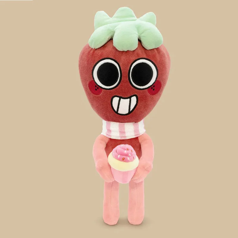 35cm D-Dandys W-World Sprout Deluxe Strawberry Cartoon Plush Toy Cute Soft Stuffed Doll With Cupcake Game Fans Home Decor Gifts view 2