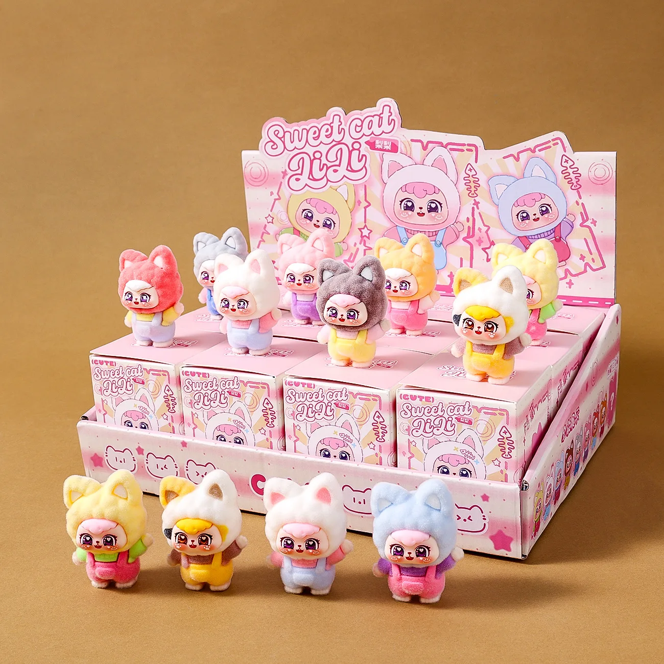 

12pcs new-style greeting plush toy blind boxes with boxes, cute little figurines, blind bags, and gift sets.