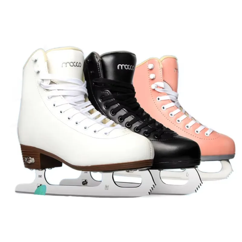 High Quality Ice Figure Skates Shoes Professional Thermal Warm Thicken Skating Shoe With Ice Blade For Kids Adult Teenagers