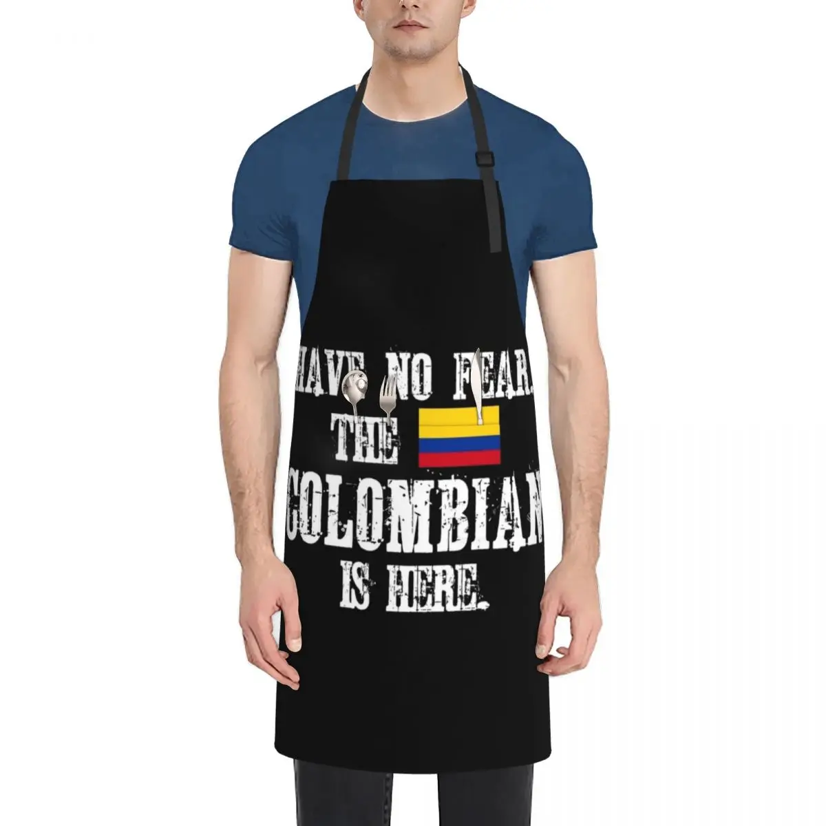 

Have no fear The Colombian is here with the Flag of Colombia Apron Kitchen Professional Barber for home useful pieces Apron