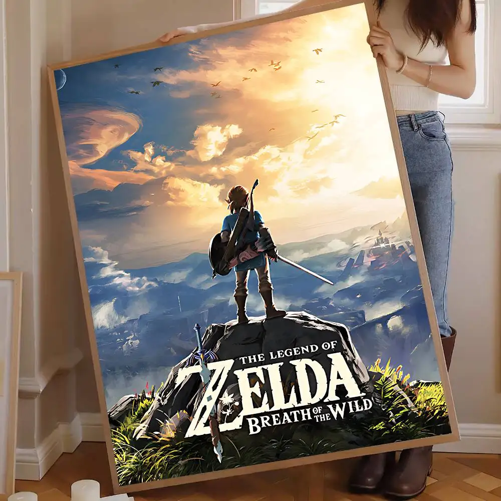 THE LEGEND OF ZELDA game Self-adhesive Art Poster Whitepaper Prints Posters Artwork Aesthetic Art Wall Painting