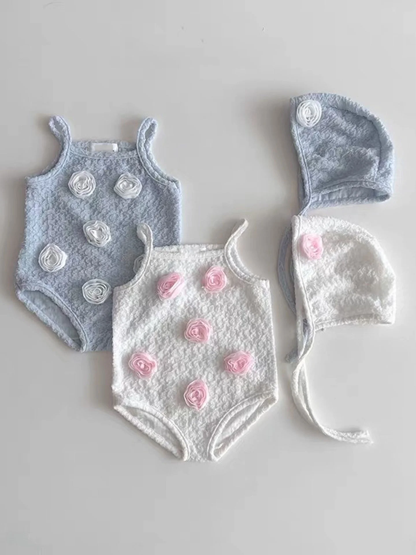 spring-summer-new-style-children's-suit-sweet-bottom-wrap-baby-clothes-cotton-100-korean-style-two-piece-set-breathable-suns