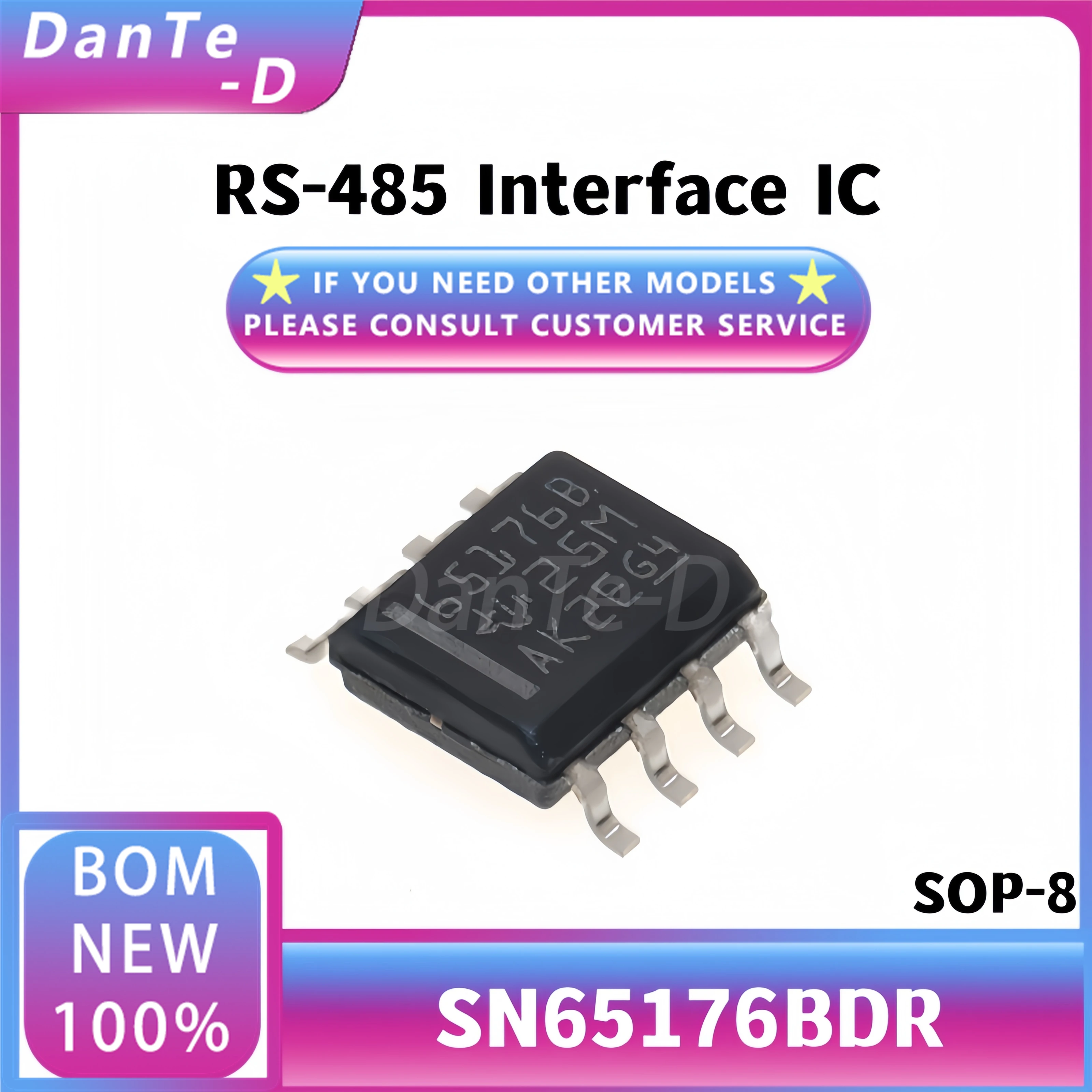 10PCS SN65176BDR package SOP-8 interface chip transceiver RS485 new original authentic