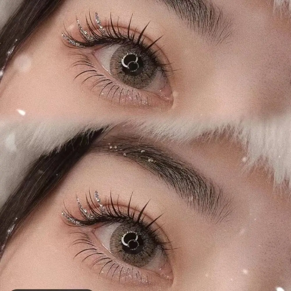 ใหม่เครื่องมือแต่งหน้า Eyelash EXTENSION เพชรเงินสีขนตาปลอม Glitter SHINY DIY Lashes ผู้หญิง