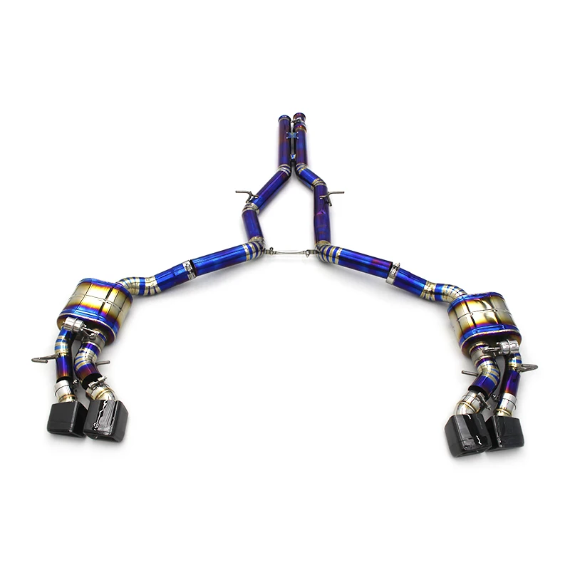 Factory Titanium Catback For Mercedes-Benz CLS63 AMG 2007-2017 Active Sound Muffler Exhaust System Cat Back Pipes