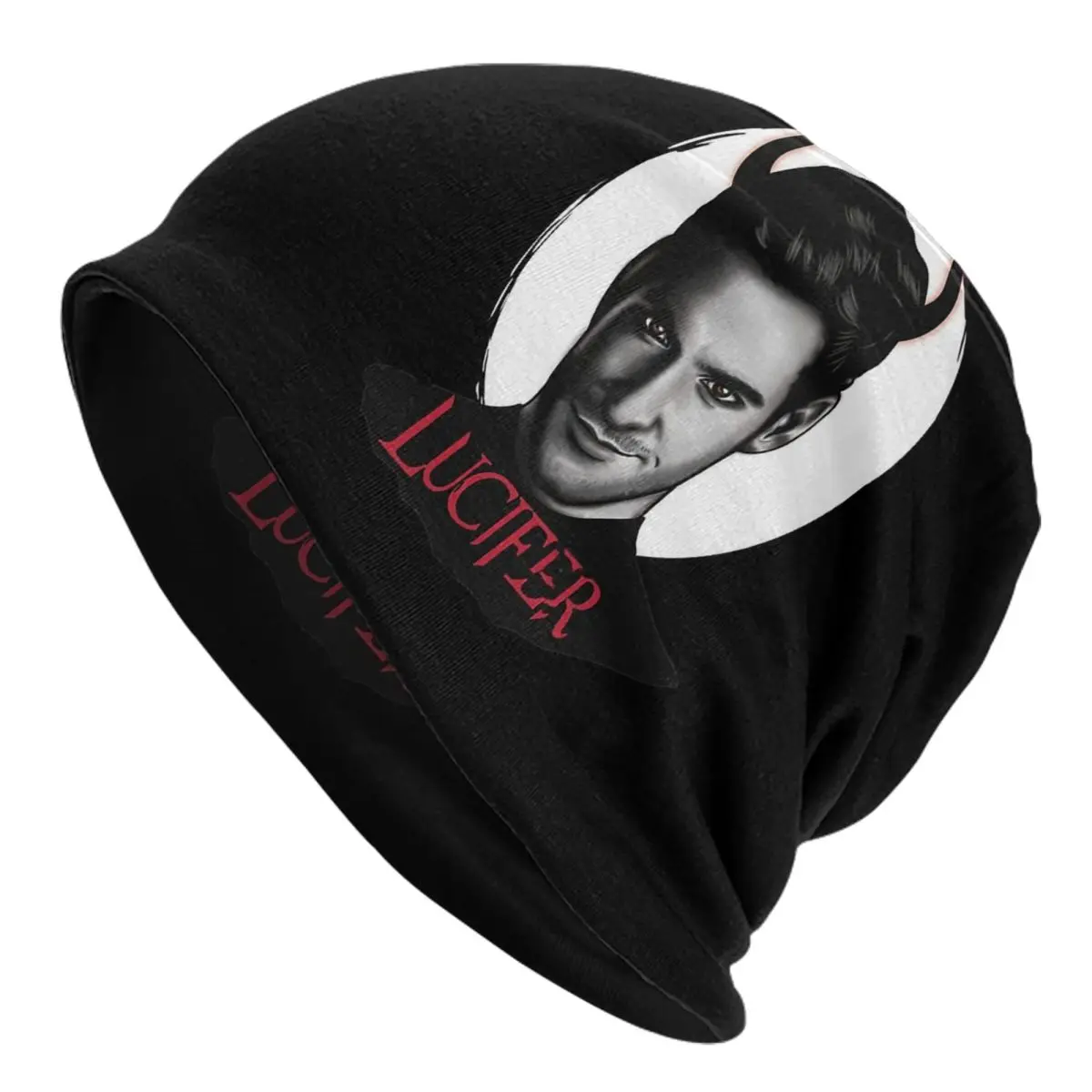 Lucifer Bonnet Hats Fashion Street Skullies Beanies Hat Tv Series Devil Morningstar for Men Women Knit Hat Warm Head Wrap Caps