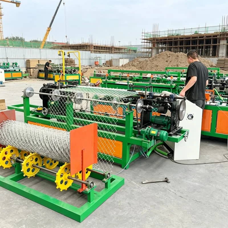 Remote Control Panel Chain Link Fence Machine Wireless Operation Up To 50m Distance Galvanized Wire for Large Fencing Workshop