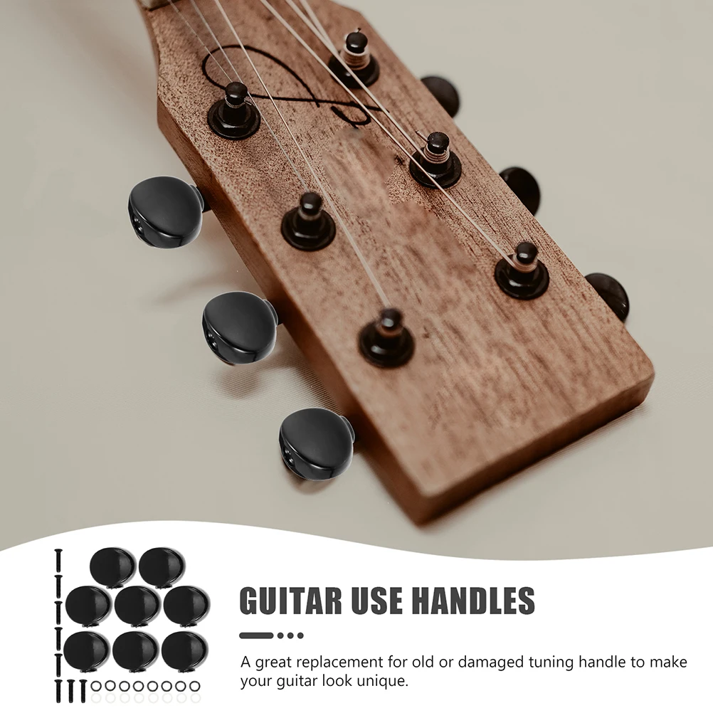

8Pcs Guitar Tuning Peg Buttons Metal Reliable Rustproof Replacement Keys for Acoustic Electric Guitar Accessories