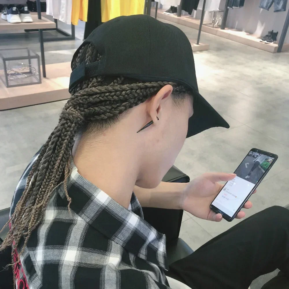 Sommer Unisex Dame Männer Baseball Kappe Hut Mit Dreadlocks Perücke Hip-Hop Punk Schmutziges Haar Geflecht Visiere Hüte – Detail 5