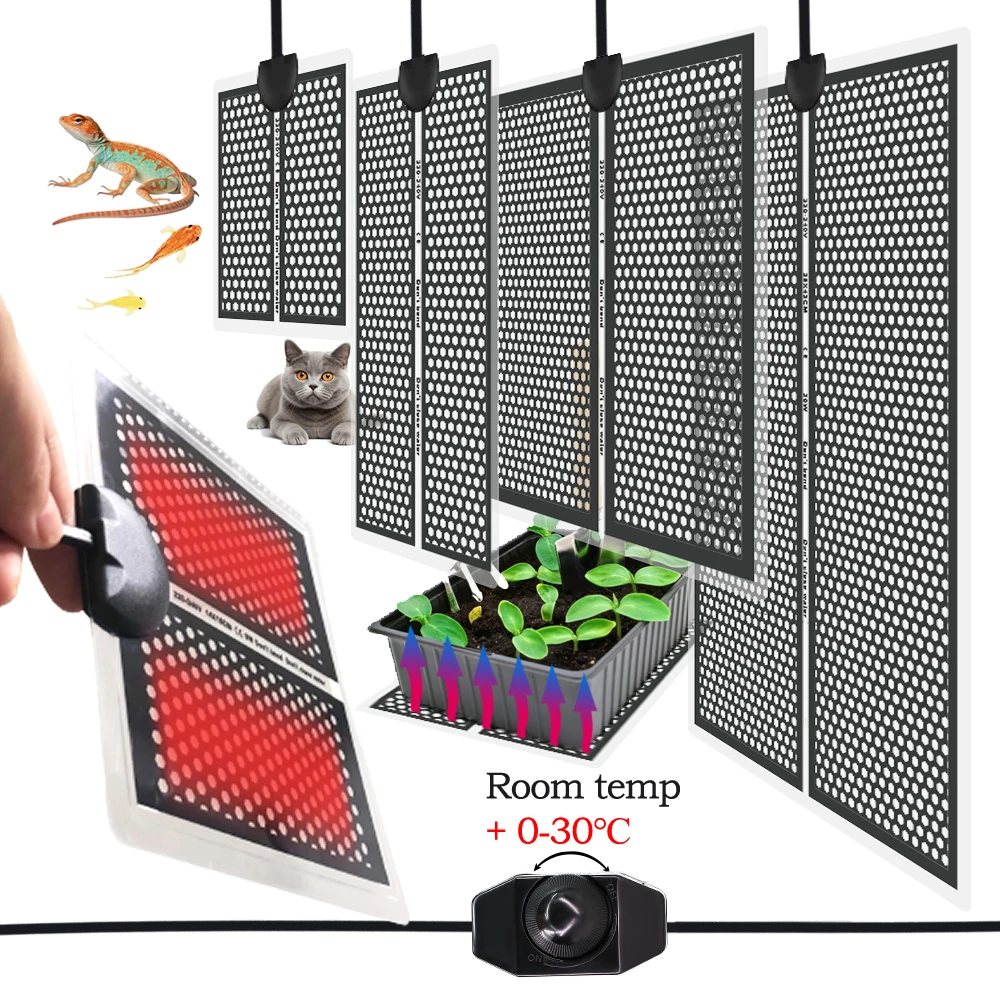 5-20W sadzonki poduszka elektryczna z regulacją temperatury wodoodporna mata grzewcza gadów pod wkładką zbiornika dla jaszczurki żółwia