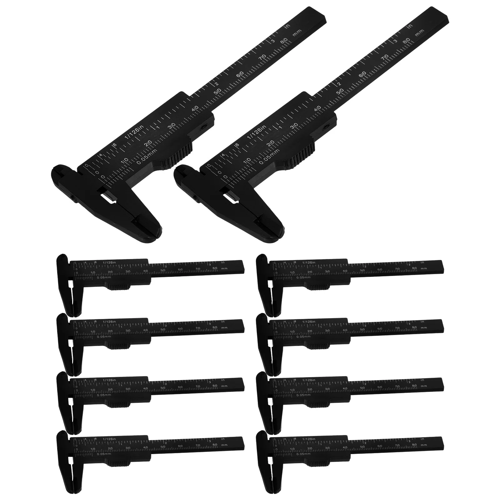 

10Pcs Eyebrow Measuring Ruler Caliper Durable PP Material Clear Reading Makeup Supply Caliper Measuring Tool Eyebrow Ruler