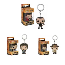 FUNKO  with original box The Walking Dead Keychain Daryl Dixon Rick Grimes Negan Action Figure Toys