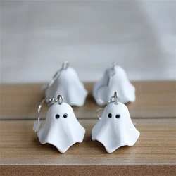 1 Pair Boo White Ghost Earring Cute Punk Halloween Drop Stud Earrings for Women Friends Party Hook Dangle Jewelry Charm Gifts