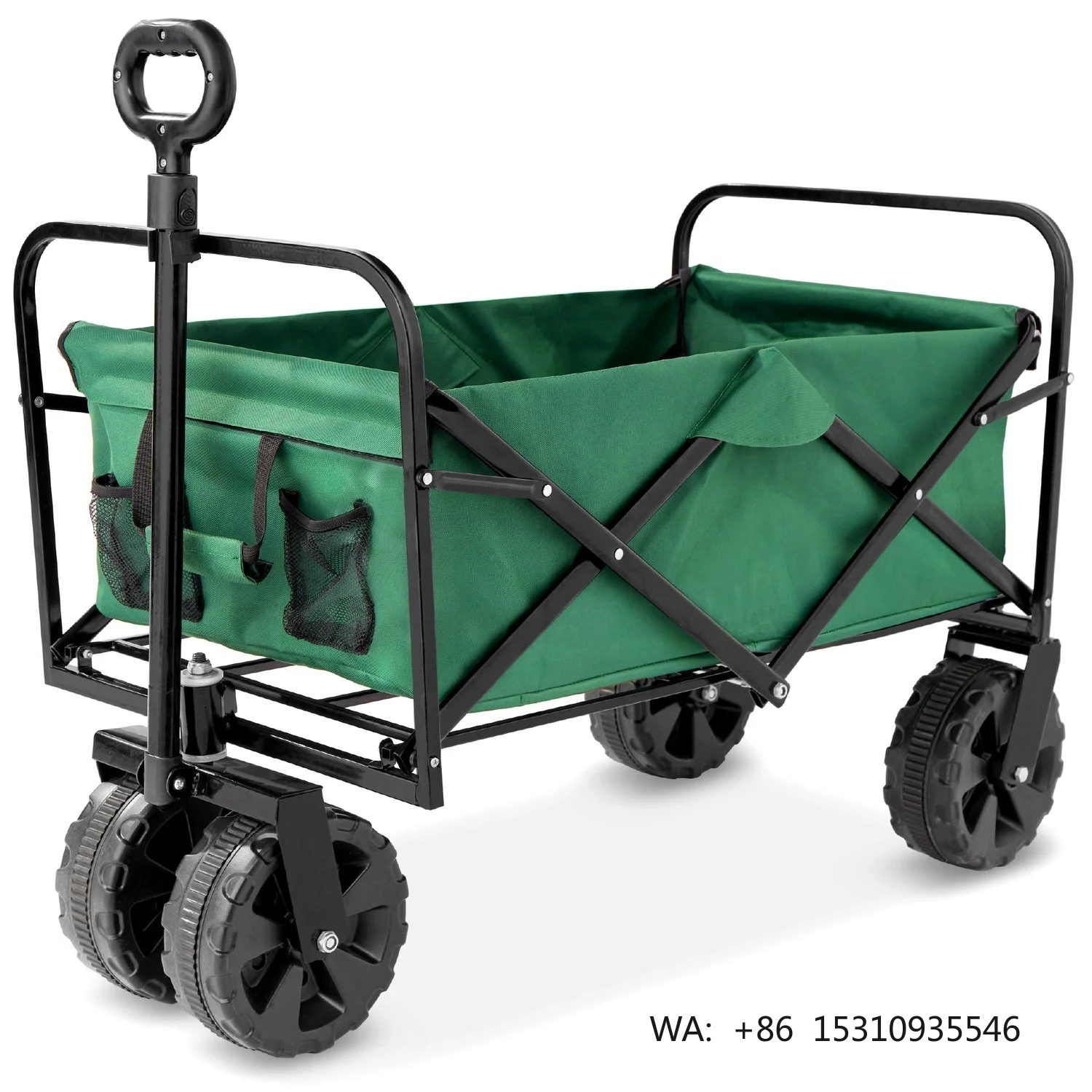 Folding Utility Wagon Outdoor Camping Cart Beach Picnic Camping Wagon