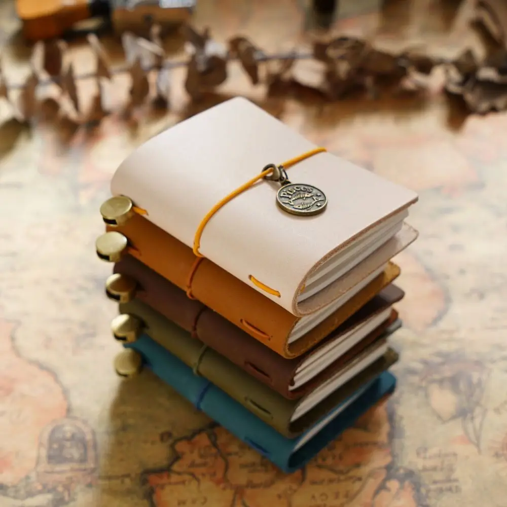 

Vintage Writing Cowhide Cover Sketchbook Sketching Leather Traveler Notebook Handmade DIY Diary Notebook Journal