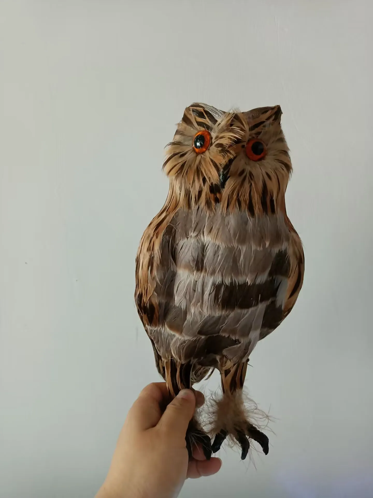 simulation foam and feather brown owl model home garden decoration gift about 30cm a0041