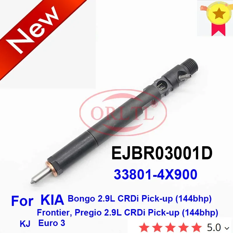 

EJBR03001D New Common Rail Diesel Injector 3801-4X900 338014X900 ejbr03001d for KIA Frontier, Pregio 2.9L CRDi Pick-up (144bhp