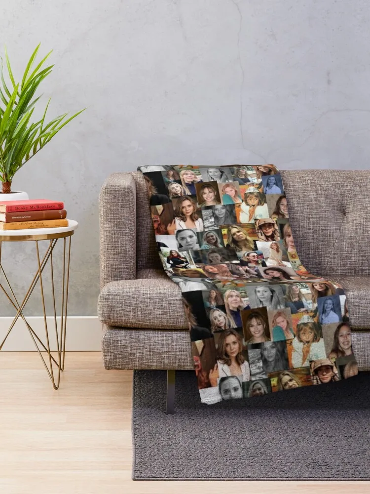 Elizabeth Olsen Throw Blanket Sofas Comforter Picnic Decorative Throw Blankets