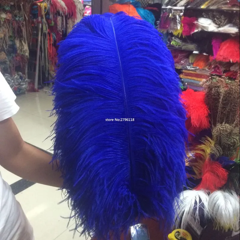 

big pole Royal blue ostrich feather 10pcs 70-75 cm/28-30 inches ostrich feather for wedding decorations high quality plume