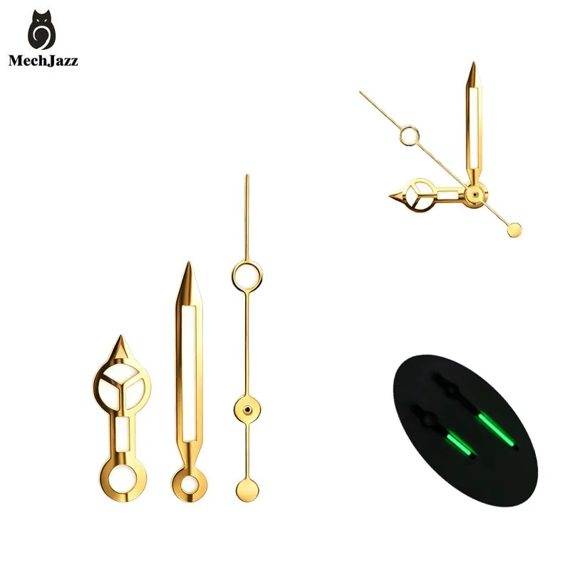 3PCS C3 Green Luminous Hands Needles for Seiko NH35 NH36 4R Miyota 8215 ETA2824 GMT SUB Watch Movement Replacement Parts - view 4