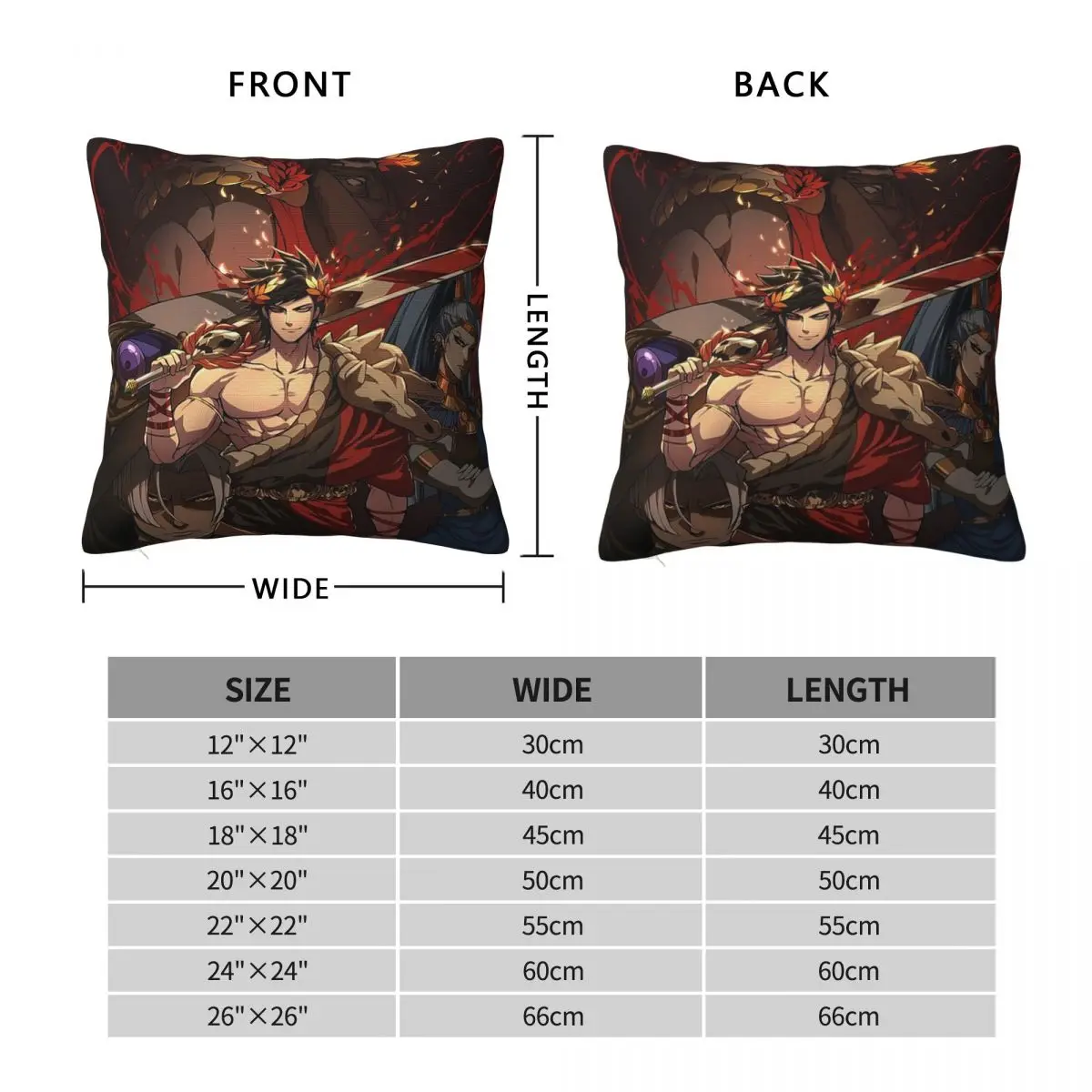 Role Playing Games Hades Square Pillowcase Cushion Cover Pillow Case Throw Pillow Cover for Home Sofa Living Room