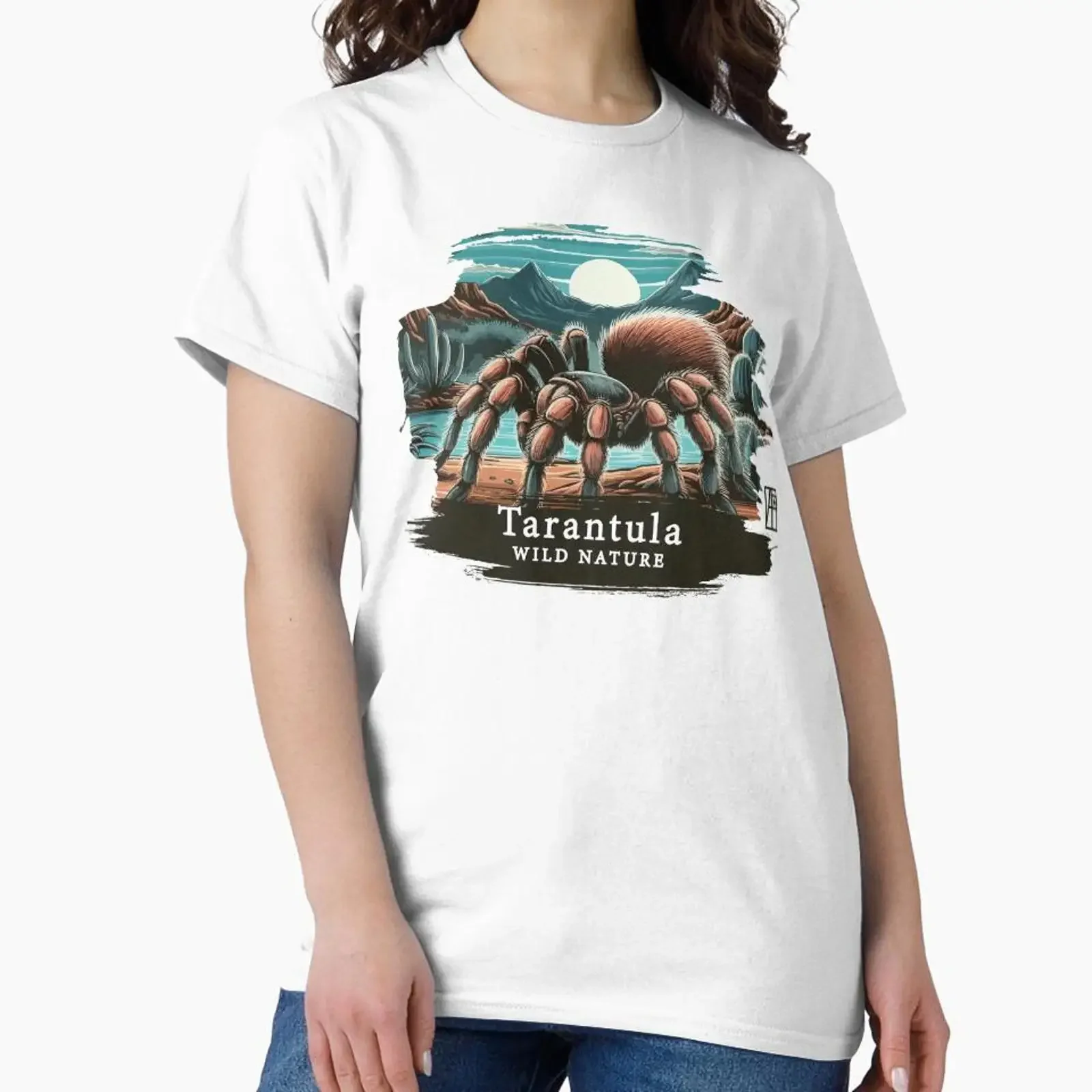 Tarántula, diseño WILD NATURE SPIDER 20, creado y vendido por ArtProjectShop. Estilo vintage, lavado, moderno, ligeramente masculino, suave.