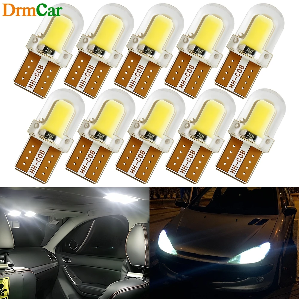 

2/4/10/20Pc Silica Gel LED COB W5W T10 194 Car Wedge Clearance Light Bulb 4SMD CANBUS Auto Reading Door Trunk License Plate Lamp