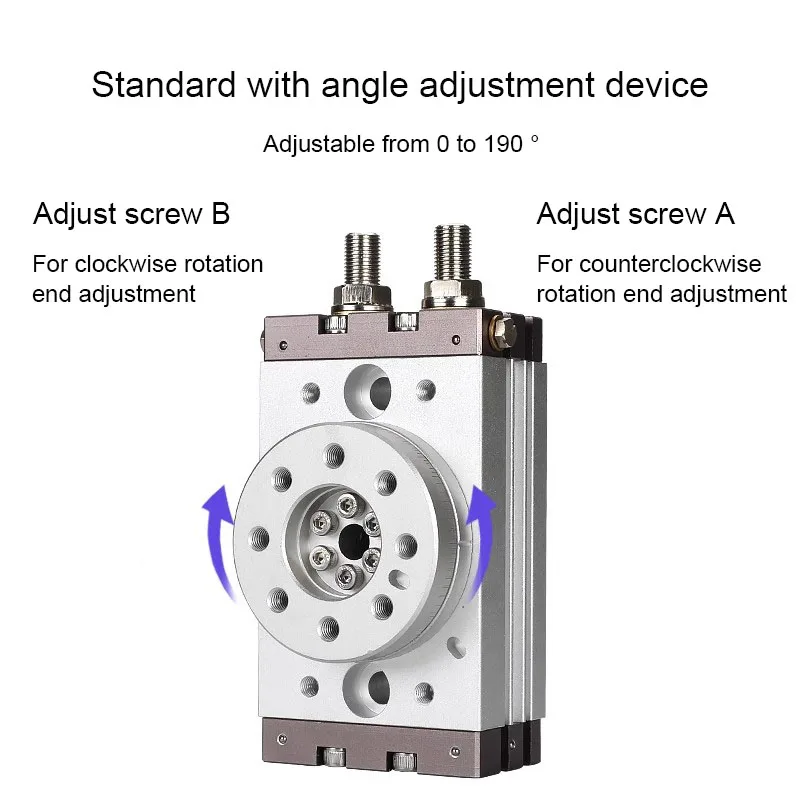 SMC Type MSQB Pneumatic Rotary Swing Cylinder MSQB10A MSQB20A MSQB30A MSQB50A MSQB10R MSQB20R MSQB30R MSQB50R 0~190 ° Adjustable