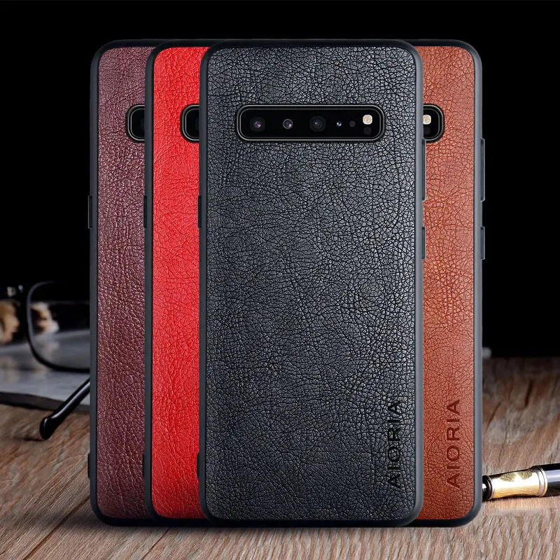 حافظة لهاتف سامسونج جالاكسي S10 Plus S10E 5G Lite funda حافظة جلدية فاخرة كلاسيكية لهاتف سامسونج s10 plus lite