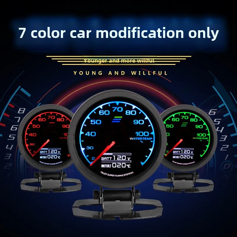 

12V Car Racing Gauges Tachometer Water Oil Temp Pressure Turbo Vacuum Universal CNC Aluminum High Accuracy for Auto Modification