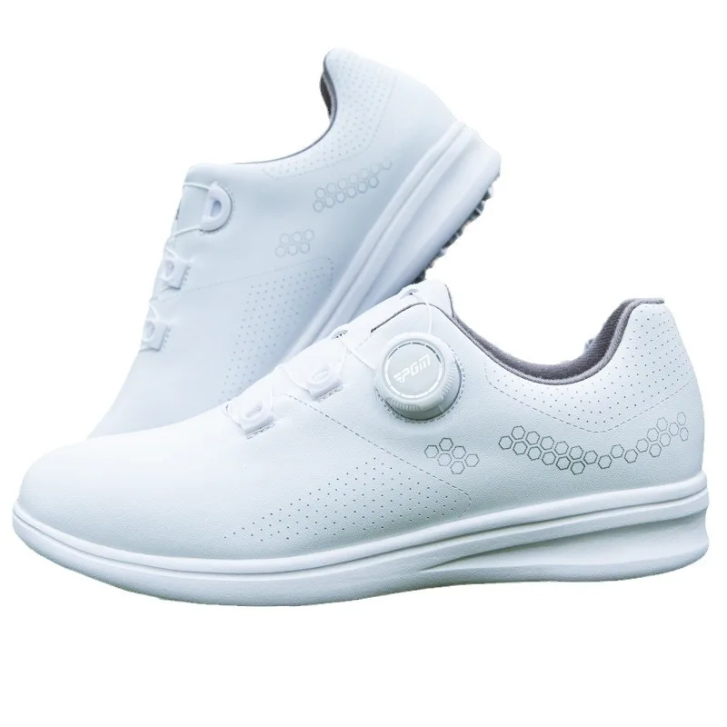 PGM Sepatu Golf Cherry Blossom Sepatu Kets Tahan Air Wanita Sepatu Tiup Nyaman Kenop Ringan Anti Selip Samping