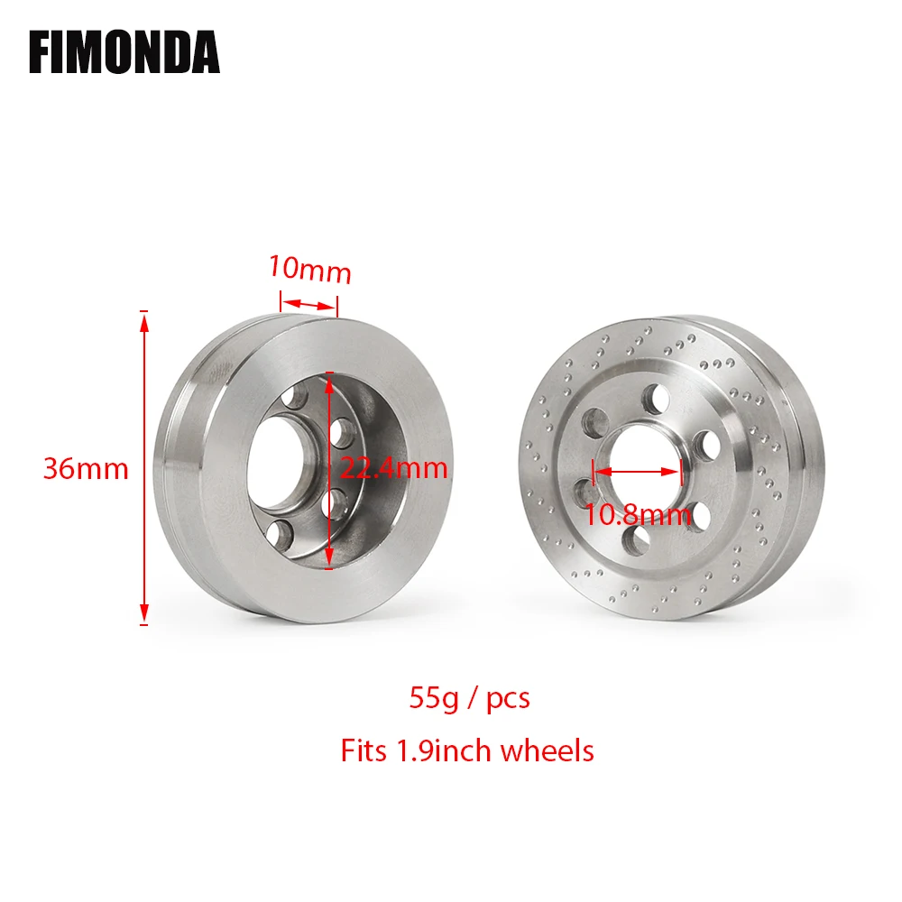 Stainless Steel Wheels Counterweight Balance Weights for 1.9 2.2 inch Wheels Rim TRX4 TRX6 Axial SCX10 90046 GEN8 TF2 CC02