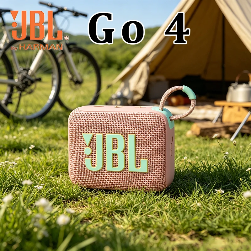 Altavoz Portátil JBL GO4 Music Gold Brick de Cuarta Generación, Sistema de Sonido de Alta Definición con Bajos Potentes e Impermeable