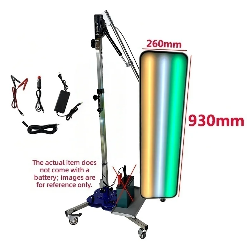 New Pro Grade PDR Light Car Dent Repair For Tool 9-Color LED Adjustable Light With 360-Degree Rotatable Stainless Steel Wheel