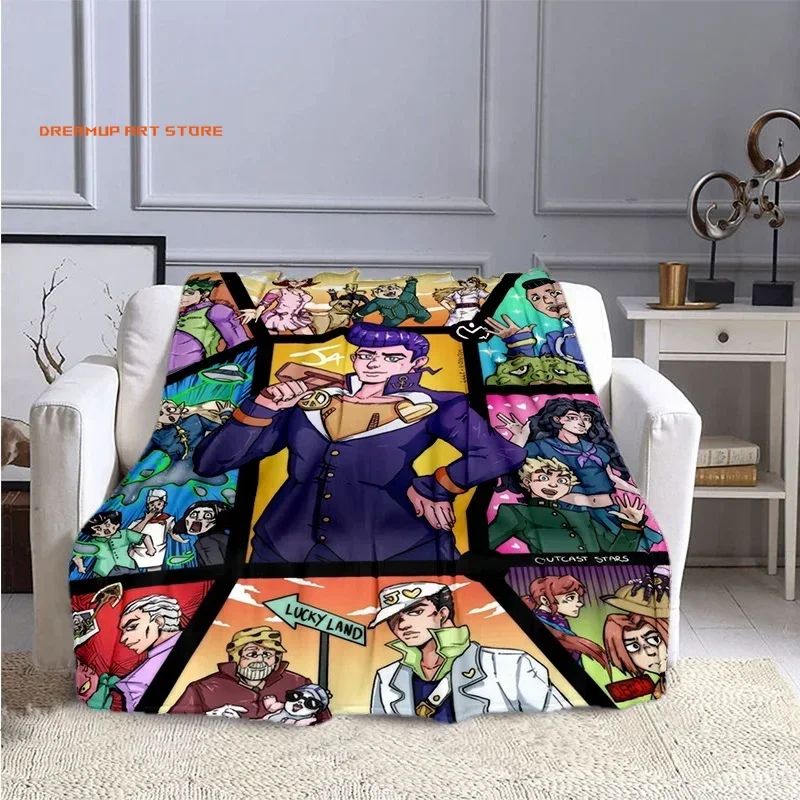 2026 3D Print Anime JoJo’s Bizarre Adventure Hotel Soft Blankets,Keep Warm Throw Blanket For Picnic Beds Sofa Home Bedroom Gift