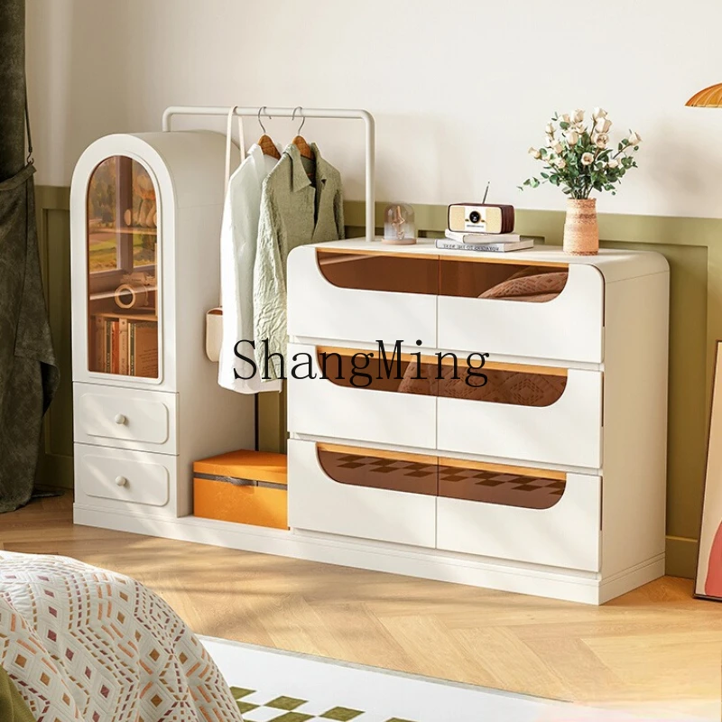 

SM hanger floor-to-ceiling bedroom bedside cream wind chest coat rack integrated