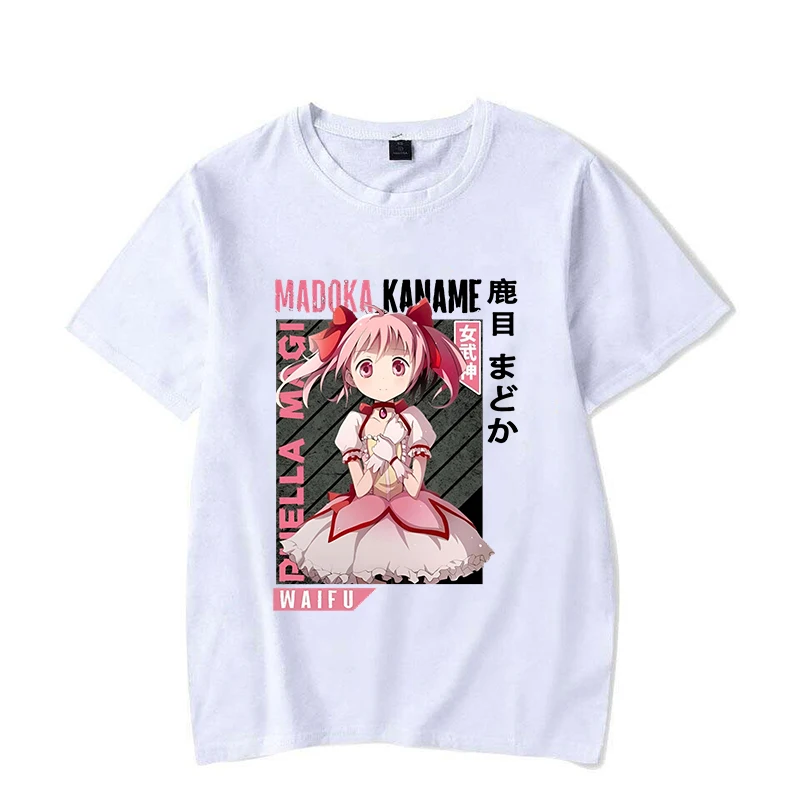 New Fashion Summer Short Sleeve Cute Kaname Madoka Print T Shirts Women Causal Harajuku Tops Anime Funny T Shirt