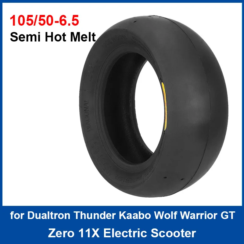 

Ulip 105/50-6.5 Tubeless Tire Semi-Hot Melt Athletic Bald Tires for Dualtron Thunder Kaabo Wolf Warrior Zero 11X Scooter Tyre
