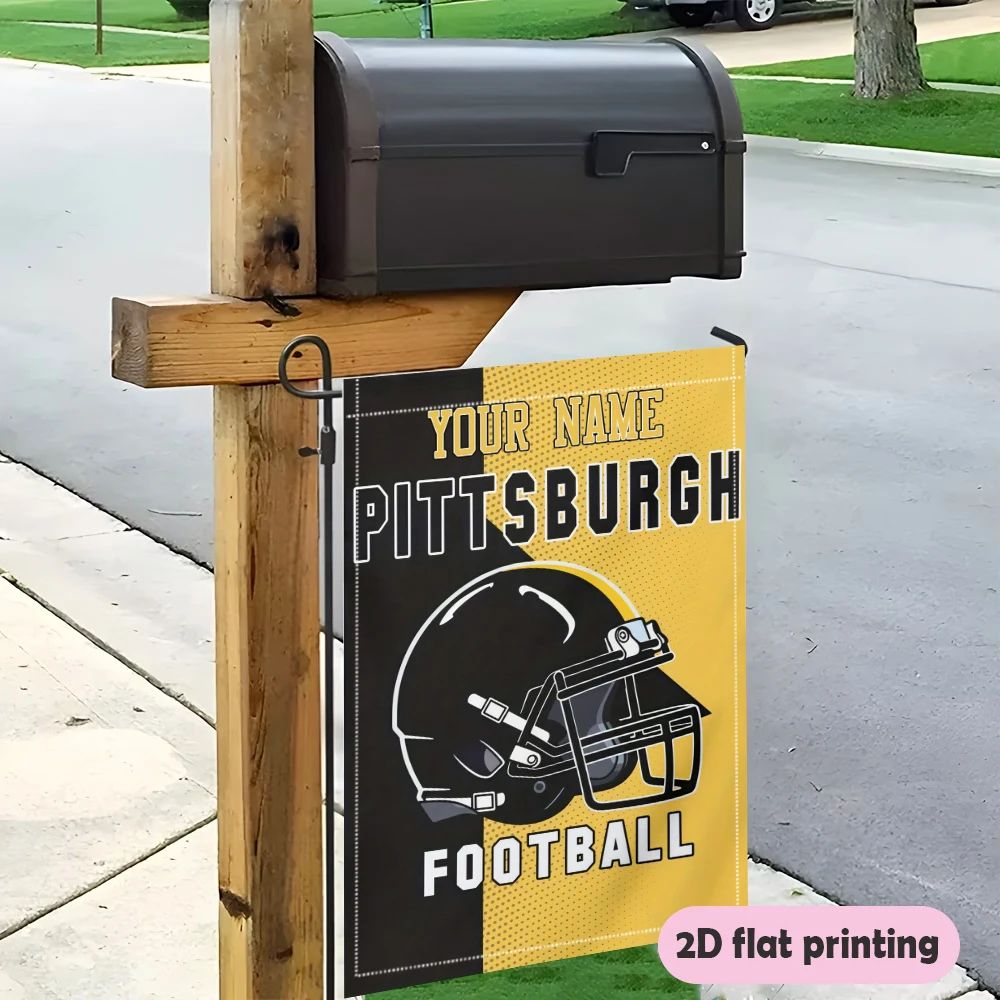 1pc double-sided Customizable Football Helmet Garden flag personalized custom Name garden decoration 30*45cm(12x18in) view 5