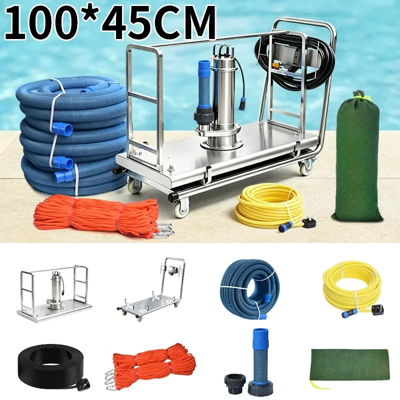 No-Flooding Pool Suction Pump; All-Steel, One-Piece, Clog-Resistant Suction; Pool Bottom Cleaner(Customized)