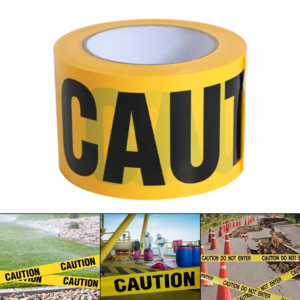 Yellow Warning Tape, Heavy Crime Scene Isolation Belt, Reflective, Waterproof and Tear-Resistant Construction Area