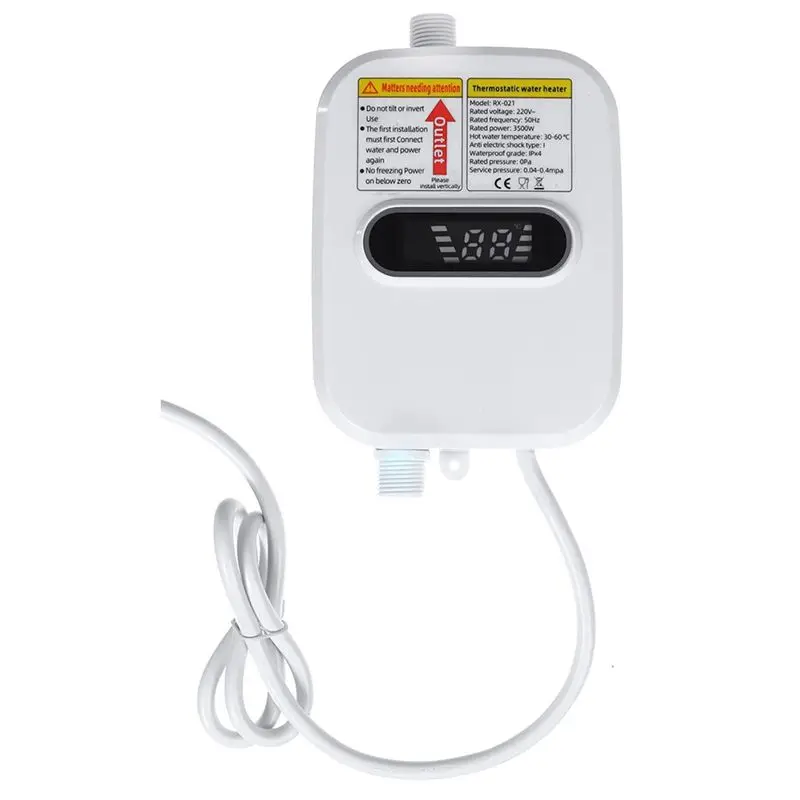 

BAAU мгновенный водонагреватель для душа, смеситель для ванной комнаты, водонагреватель 3500 Вт, цифровой дисплей для загородного дома